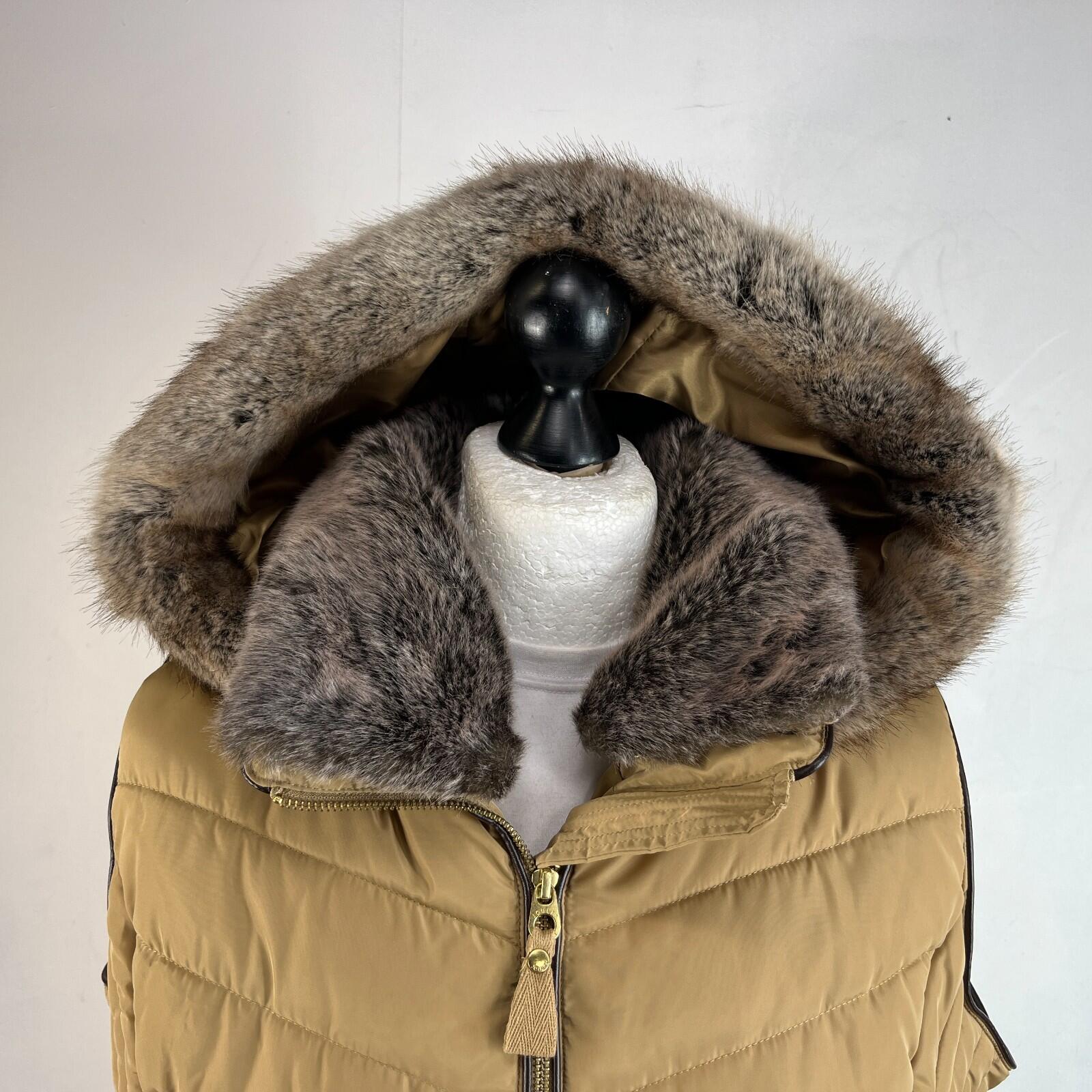Joules Warm Welcome Collection Quilted Gilet with Faux Fur Collar Brown size 20