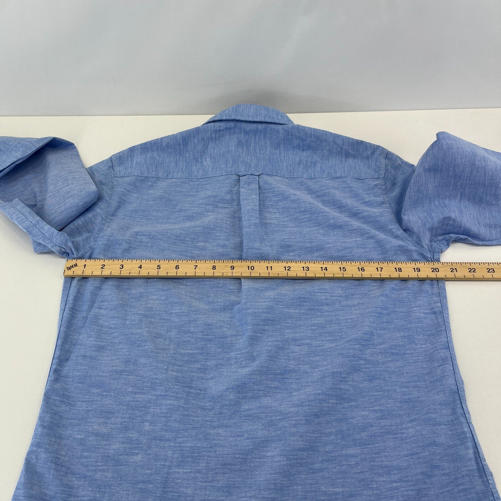 Hugo Boss Dress Shirt 100% Cotton Denim size Medium Slim Fit