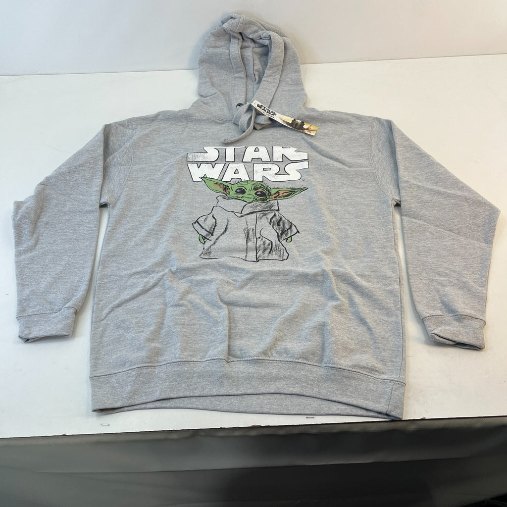 Original Star Wars Mandalorian Baby Grogu Hoodie in Grey size Medium - New