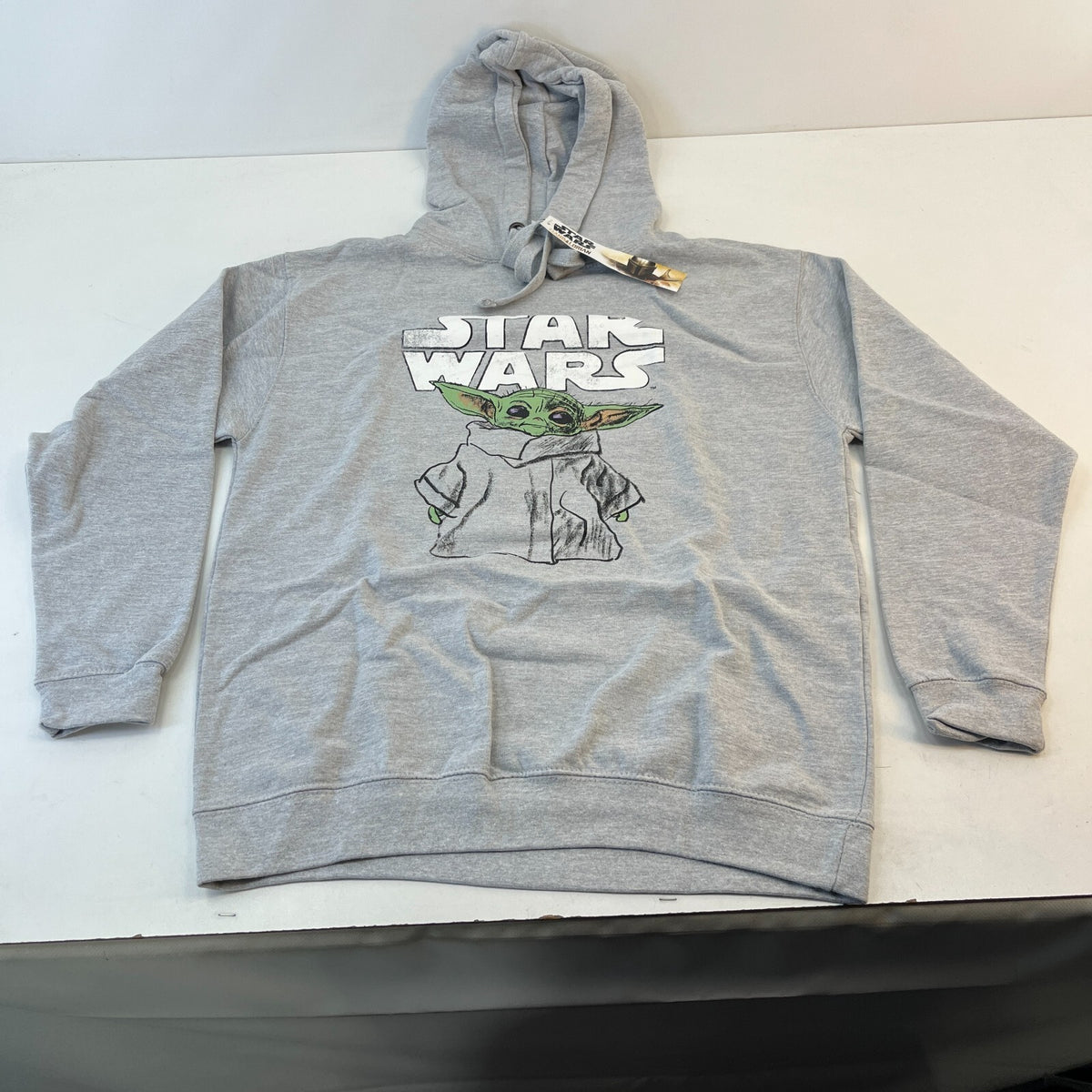 Original Star Wars Mandalorian Baby Grogu Hoodie in Grey size Medium - New