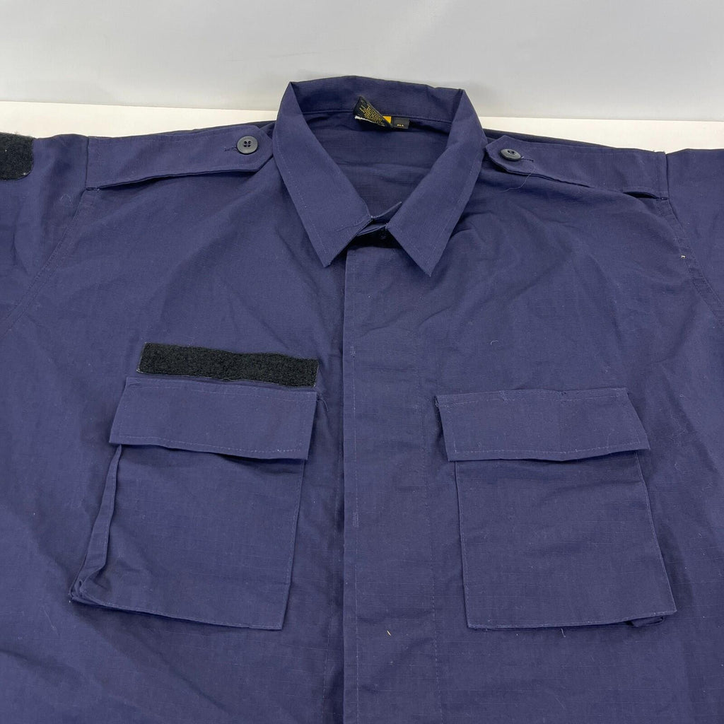 US Navy Chore Shacket Jacket Shirt Blue Ripstop size 2XL