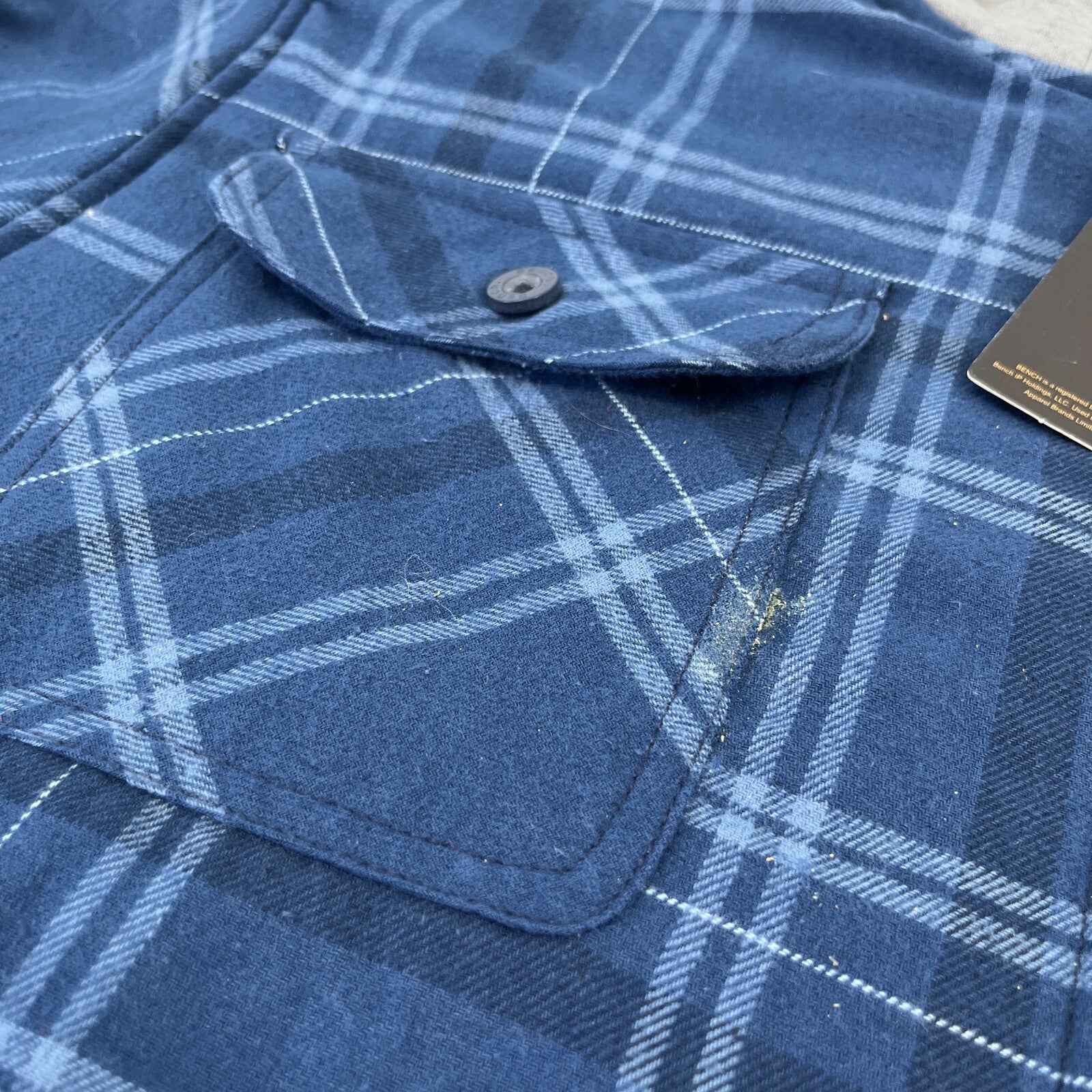 Bench Men's Quilted Padded Work Chore Shirt Lumberjack Jacket Top with Hood 2XL