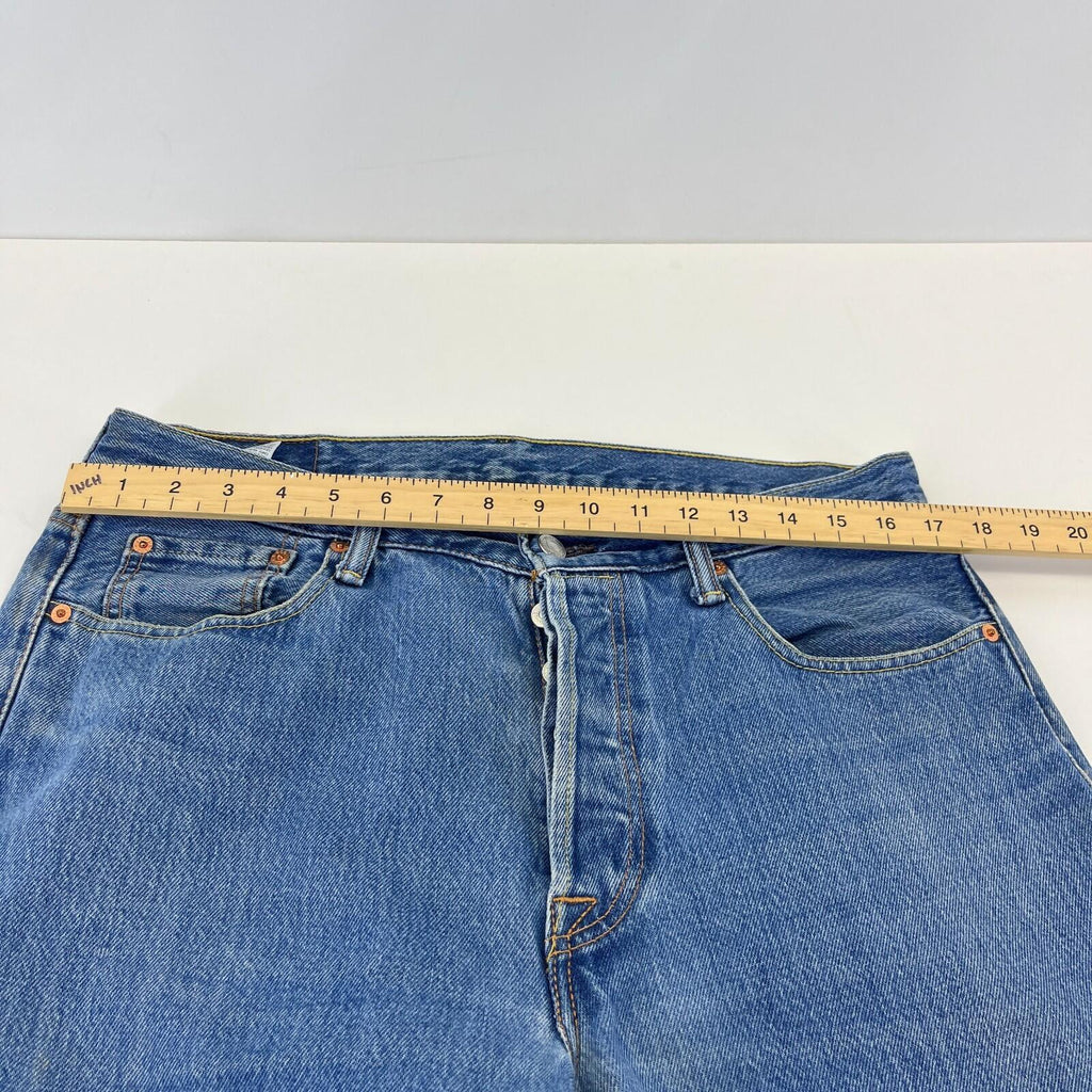 Levi’s 501 Men’s Jeans Mid Blue Straight Leg Button Fly W34" L30"