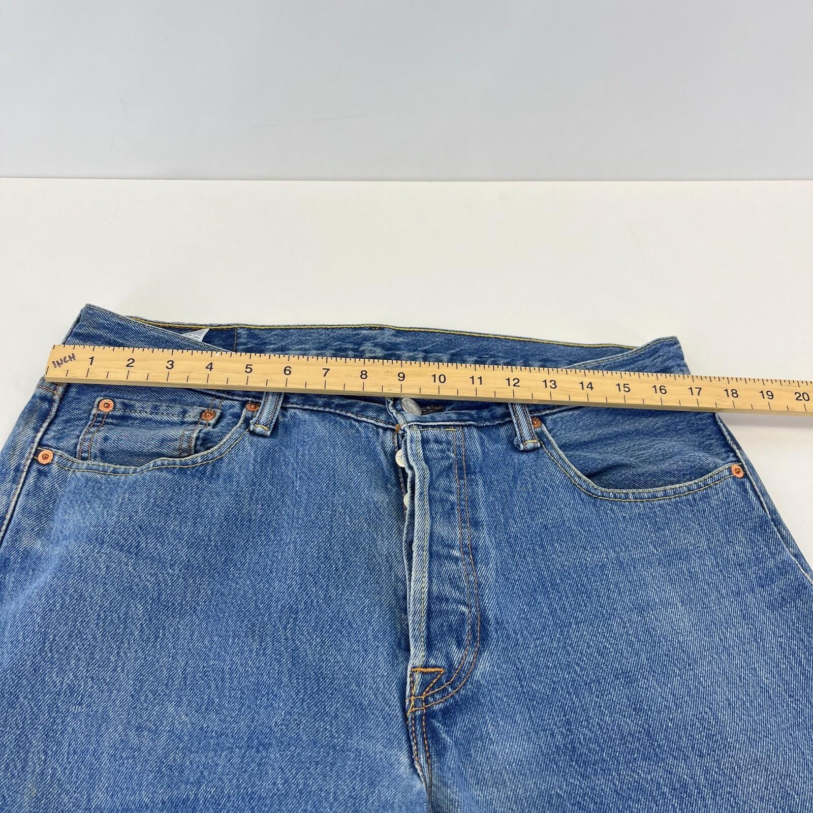 Levi’s 501 Men’s Jeans Mid Blue Straight Leg Button Fly W34" L30"