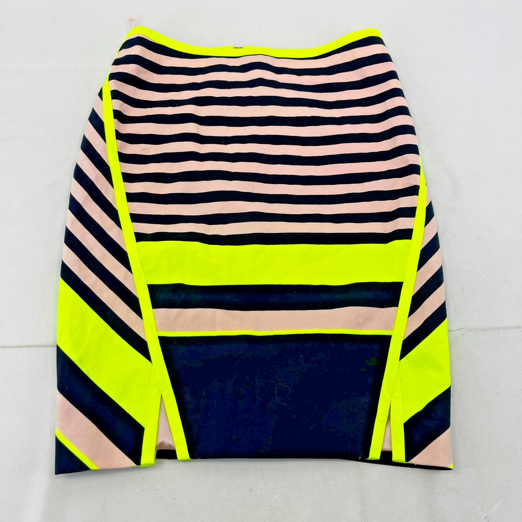 Ted Baker Women's Pencil Skirt UK 10 (Ted 2) Stretch Cotton Bright Geometric