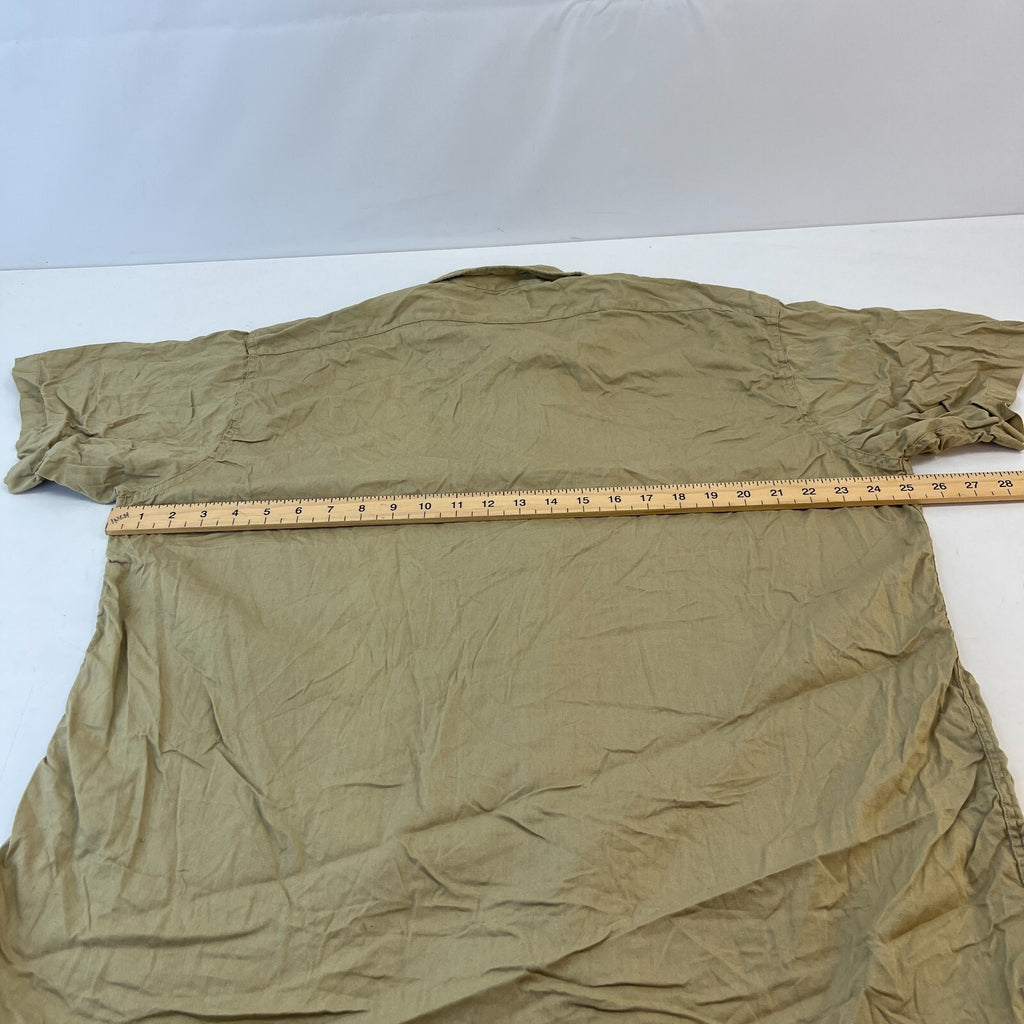 Vintage Elbeco US Marines USMC Twill Workwear Shirt Short Sleeve Military XL