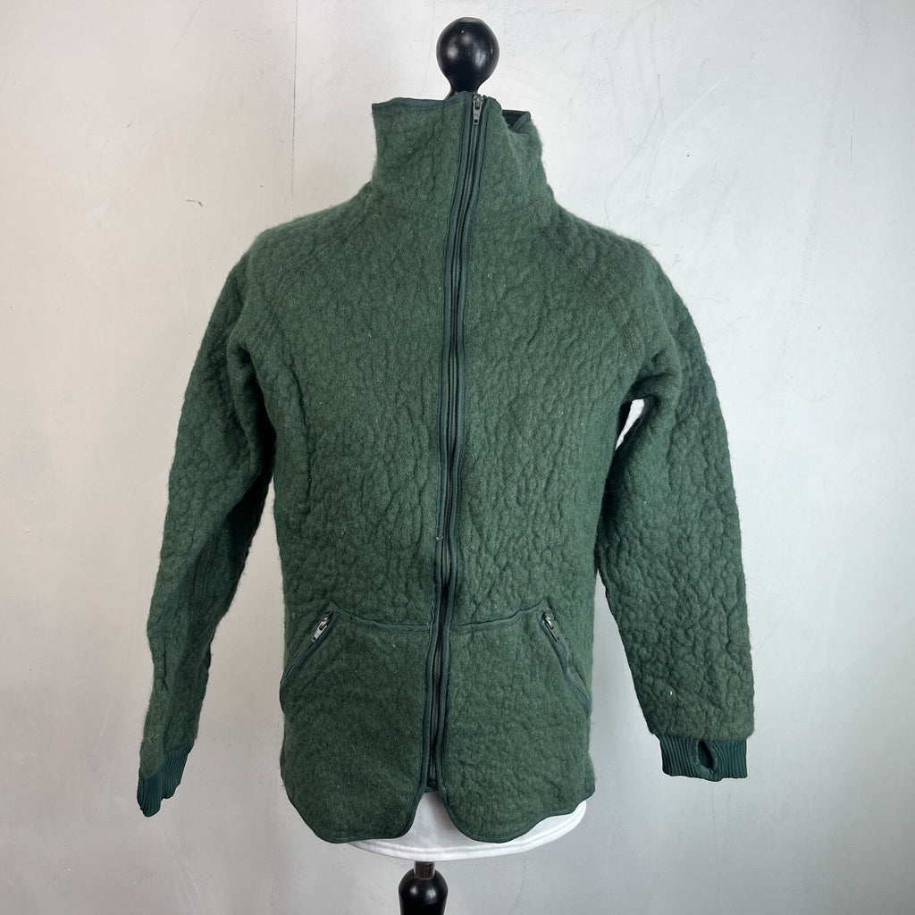 Vintage Dutch Army Fleece Jacket Olive Green size Medium