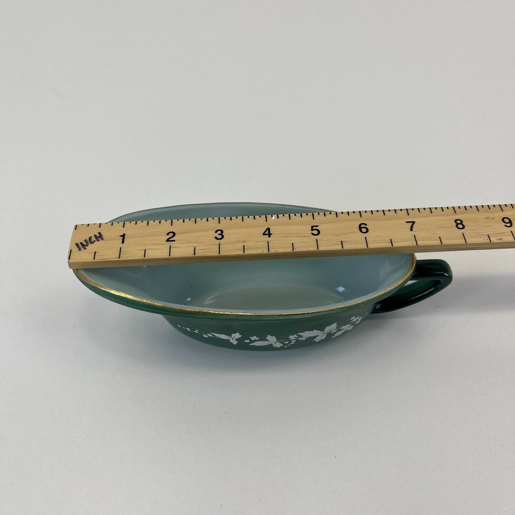 Pyrex Green Hawthorn Gravy Sauce Boat Vintage 1960's Rare JAJ