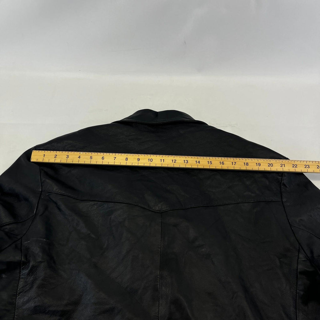 Calculus London Men's Soft Leather Jacket in Black size 2XL
