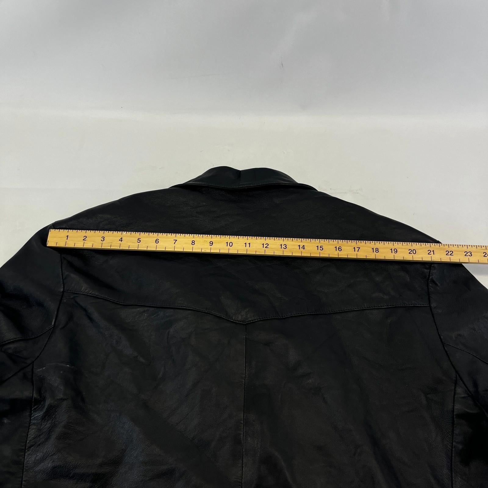 Calculus London Men's Soft Leather Jacket in Black size 2XL
