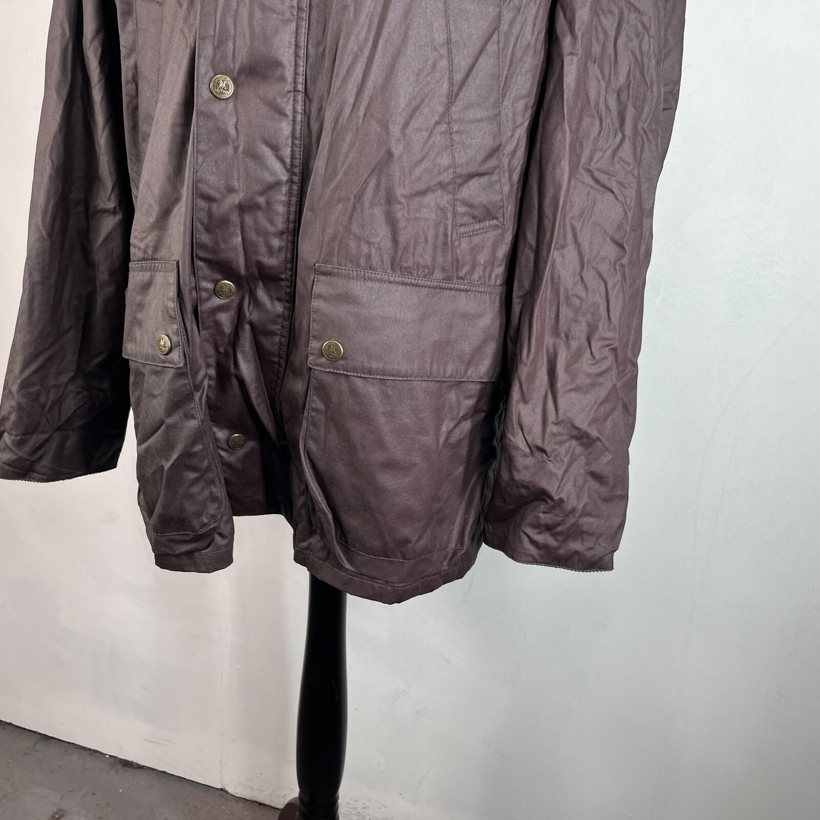 McPercy Harbour Mens Premium Wax Hunting/Farming Jacket in Brown size Large