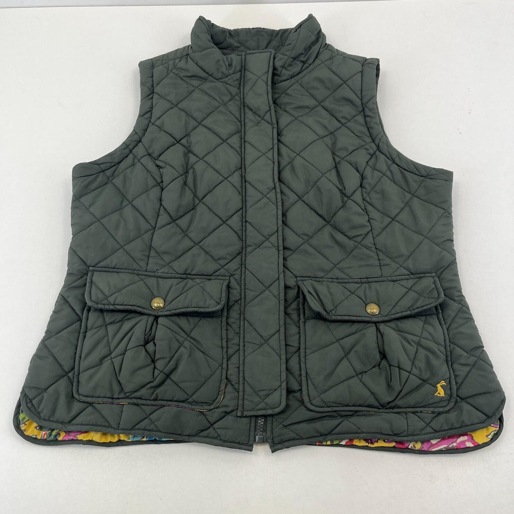 Joules Minx Women's Lightweight Padded Gilet / Body Warmer Dark Green UK size 16