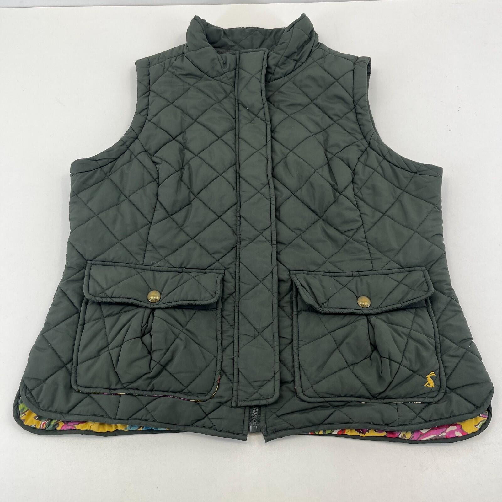 Joules Minx Women's Lightweight Padded Gilet / Body Warmer Dark Green UK size 16