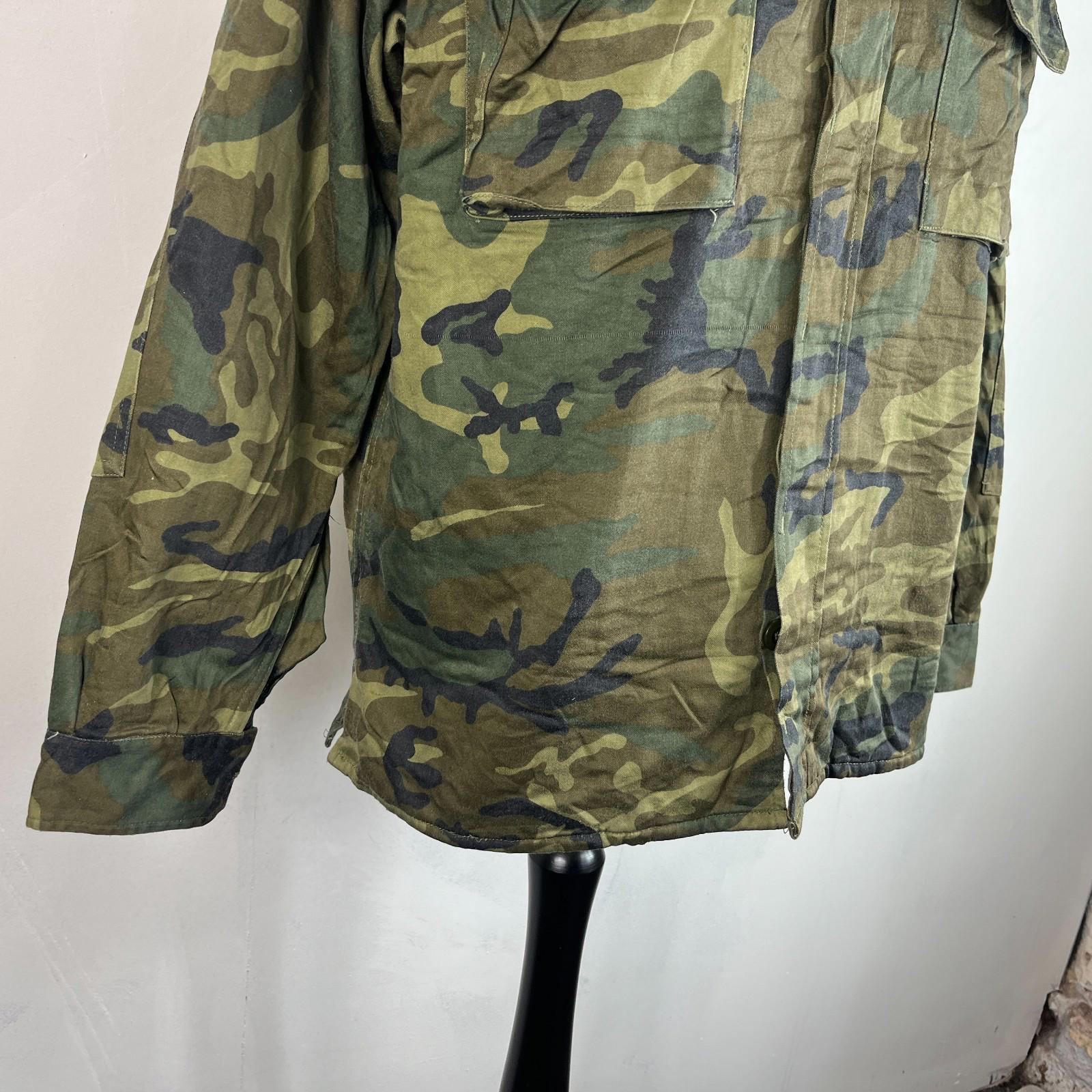 Spanish Military Army Issue Thermal Combat Jacket Woodland Camouflage size L