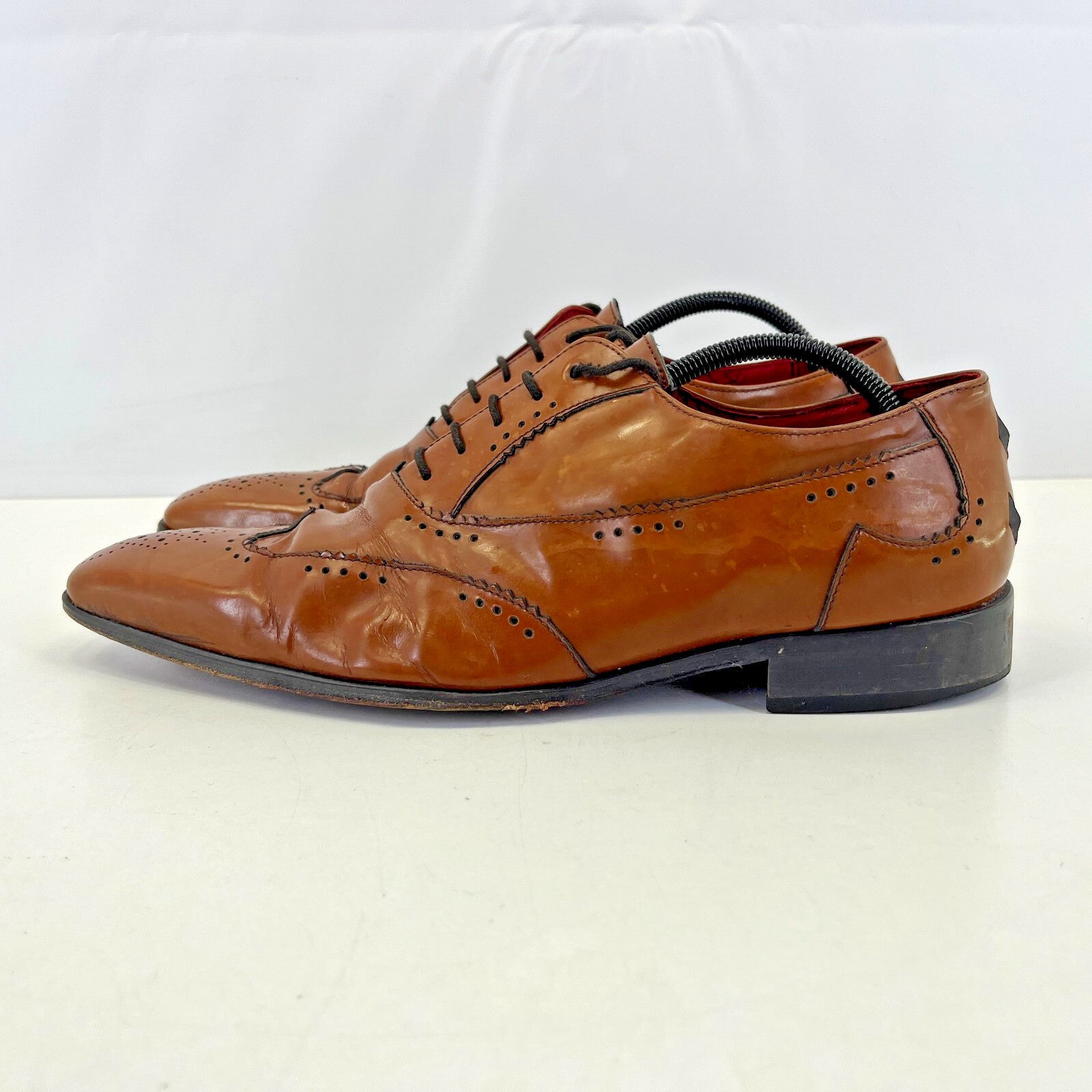 Jeffery West Muse Brown Leather Wingtip Shoes UK 9 EU 43 US 10
