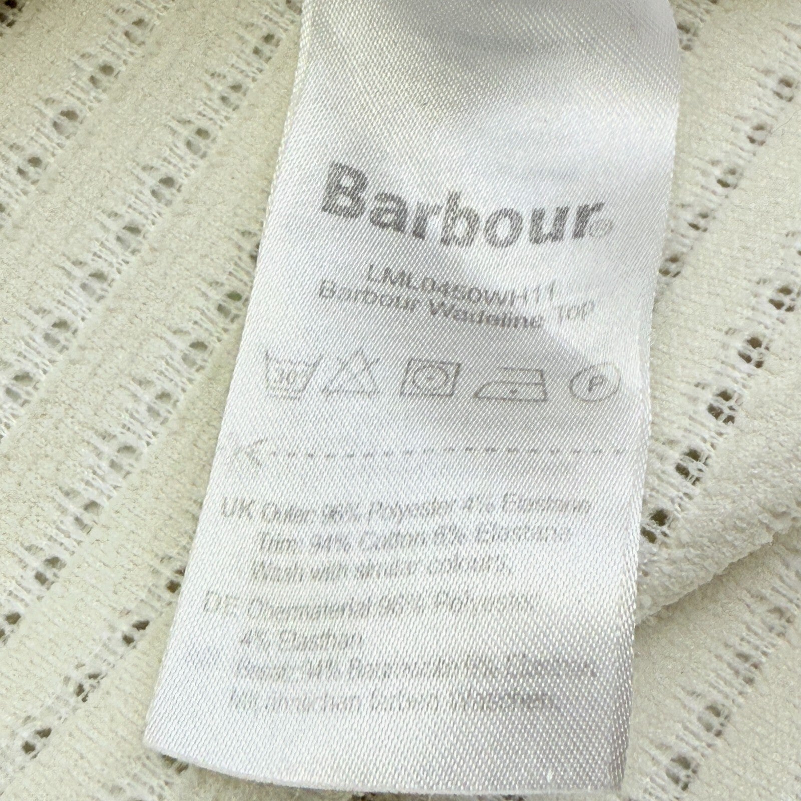 Barbour Land Rover Wadeline Women's Top in Cream Light Pullover size 8