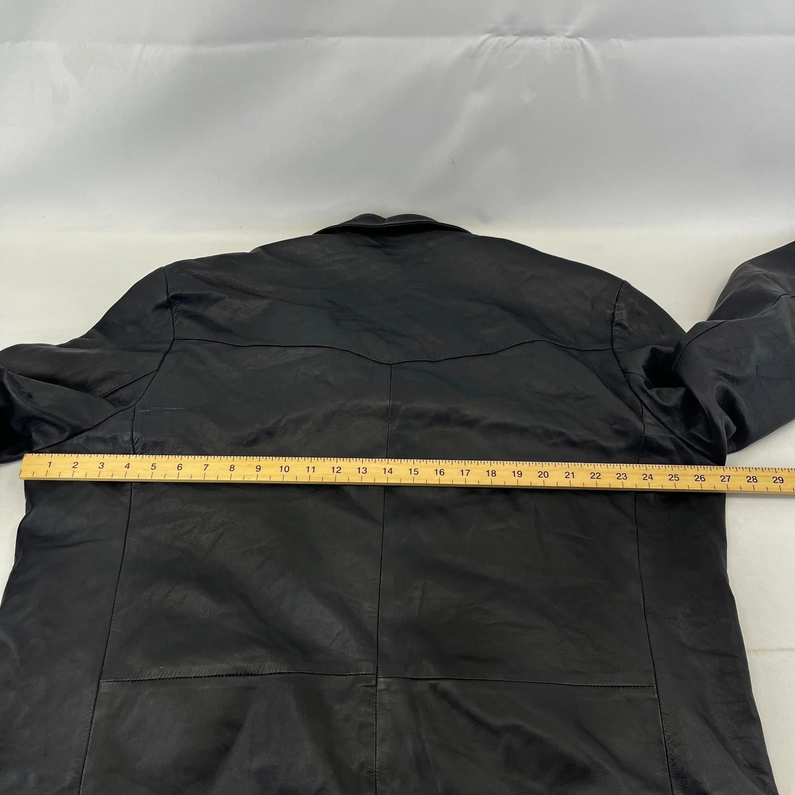 Calculus London Men's Soft Leather Jacket in Black size 2XL