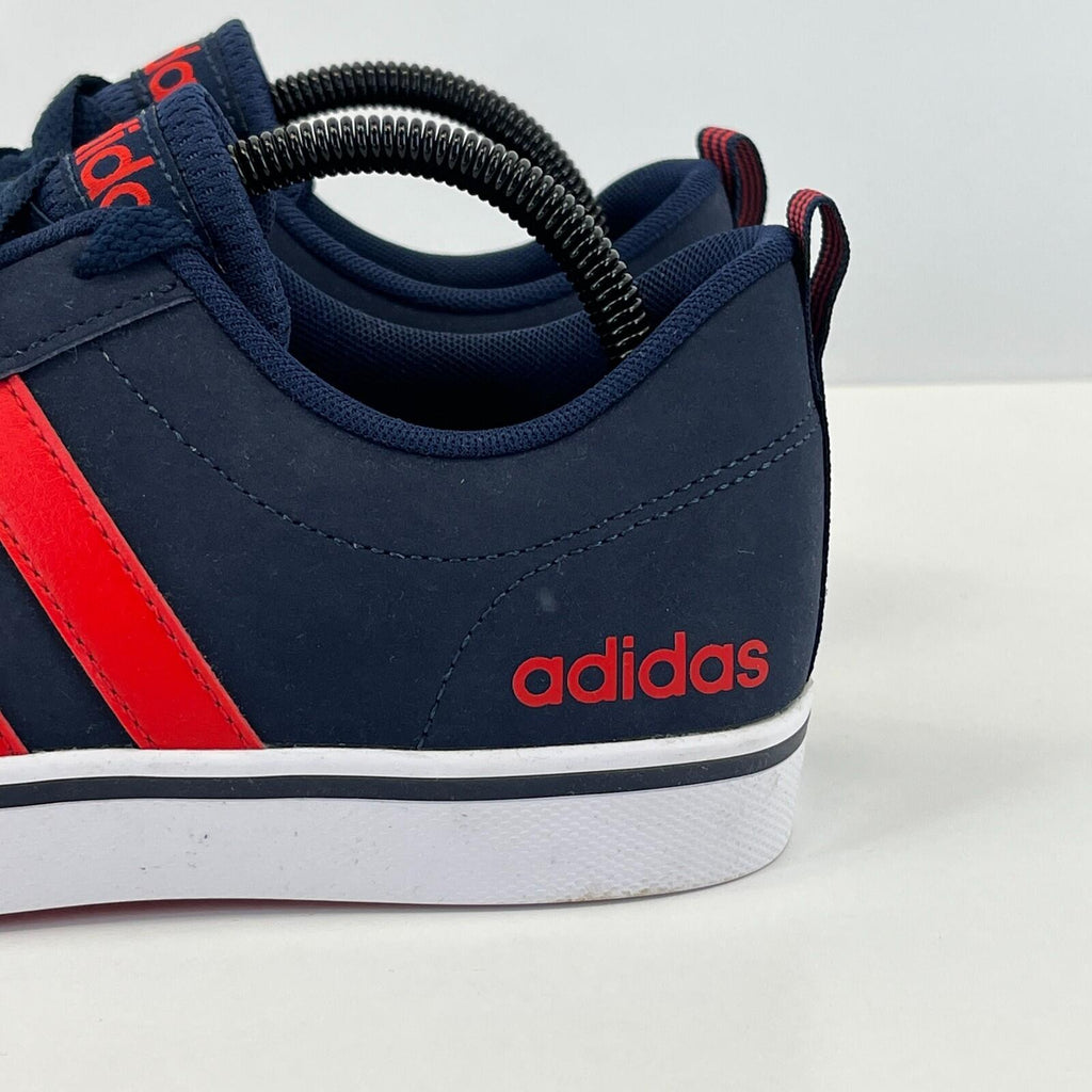 Adidas VS Pace Trainers Casual Shoes in Navy Blue & Red UK size 7 / EU 40 2/3