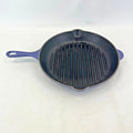 Le Creuset Griddle Skillet Frying Pan in Blue size 26cm Cast Iron Round