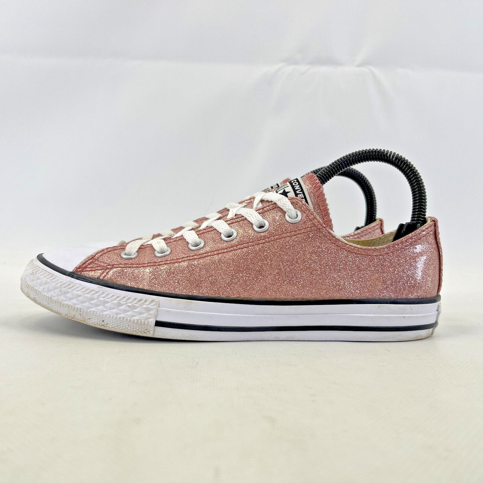 Converse All Star Sparkly Pink Glitter Trainers UK size 4