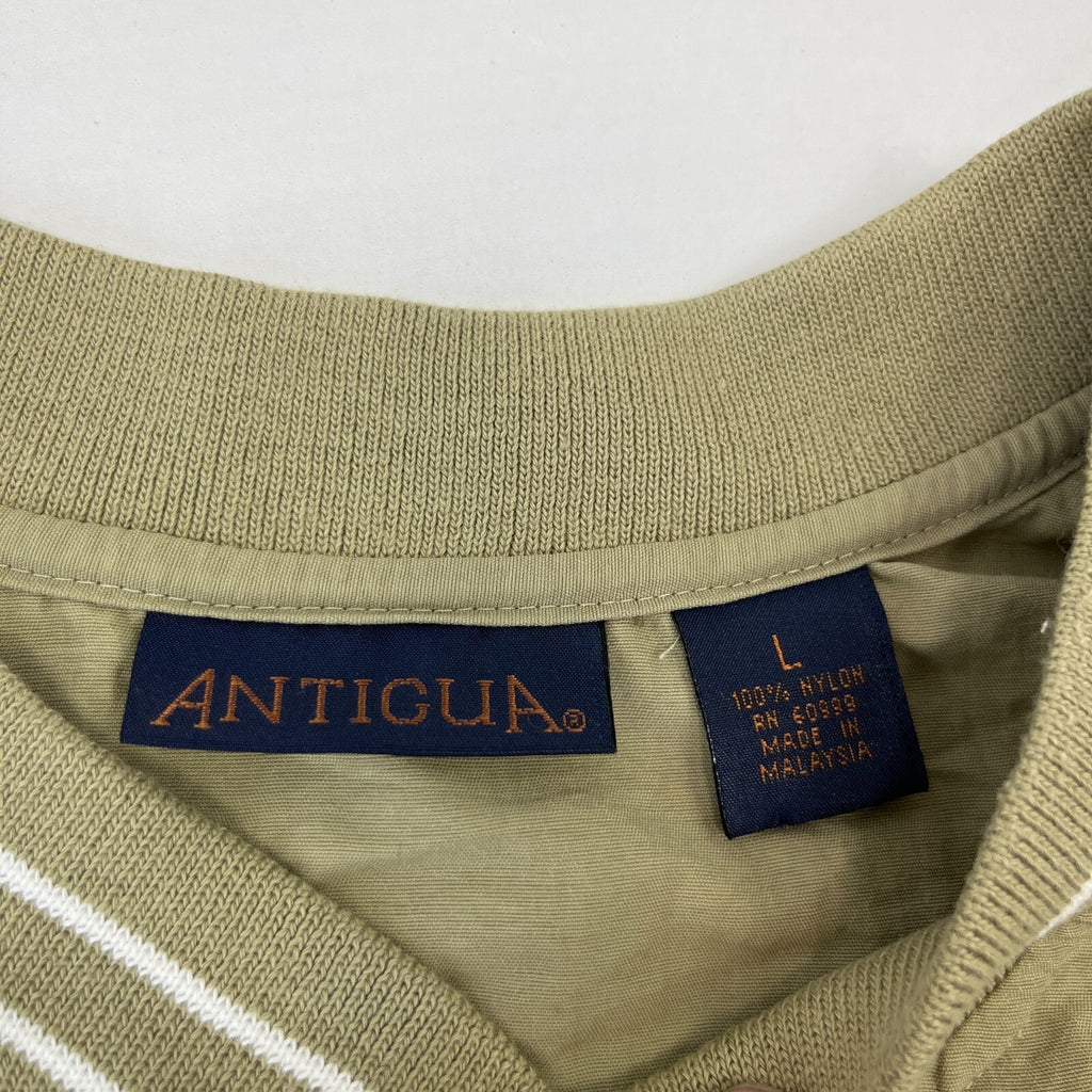 Vintage Washington Redskins NFL Nylon Pullover Top 90s Antigua Label Large Beige