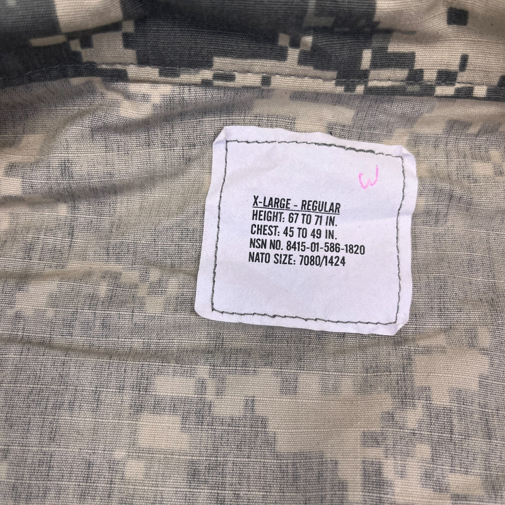 US Army Issue Digital Jacket Camo Combat Uniform Surplus US size XL-Regular