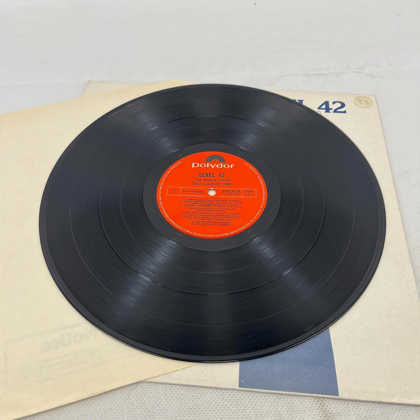 Level 42  The Early Tapes July/Aug 1980 SPELP 28 UK Reissue VG+