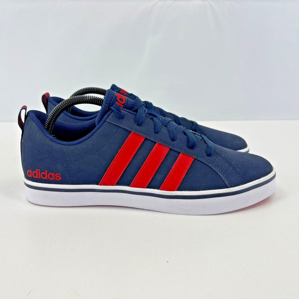 Adidas VS Pace Trainers Casual Shoes in Navy Blue & Red UK size 7 / EU 40 2/3