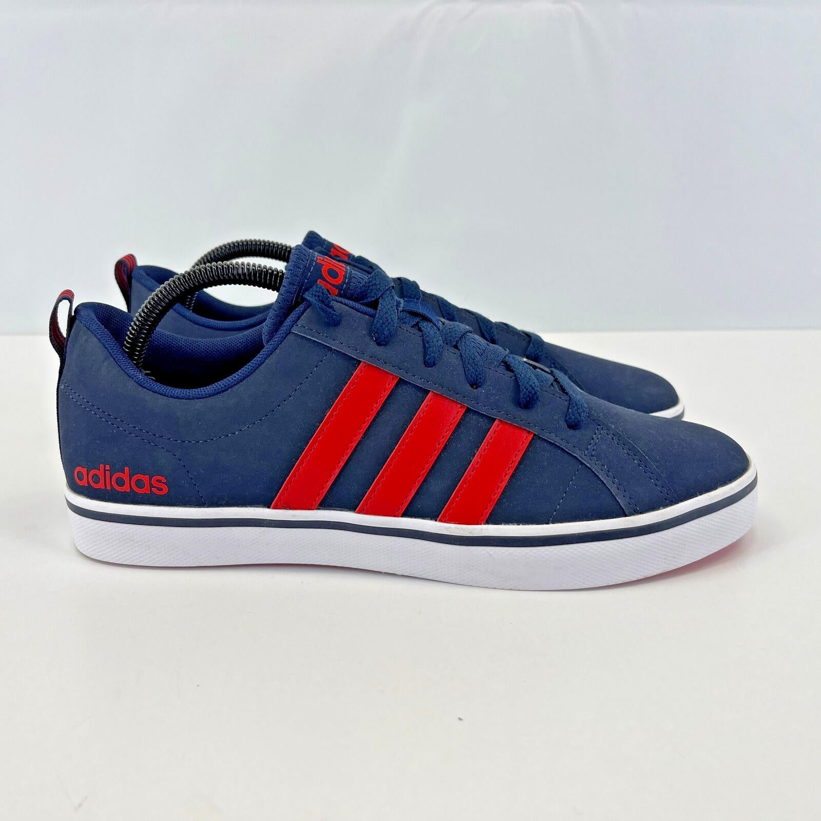 Adidas VS Pace Trainers Casual Shoes in Navy Blue & Red UK size 7 / EU 40 2/3