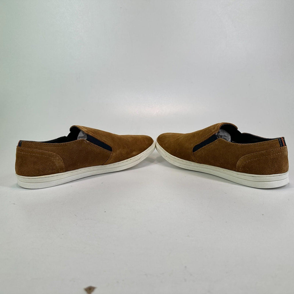 IKON Manor Tan Brown Suede Leather Slip On Shoes Deck Boat Smart Casual size 6