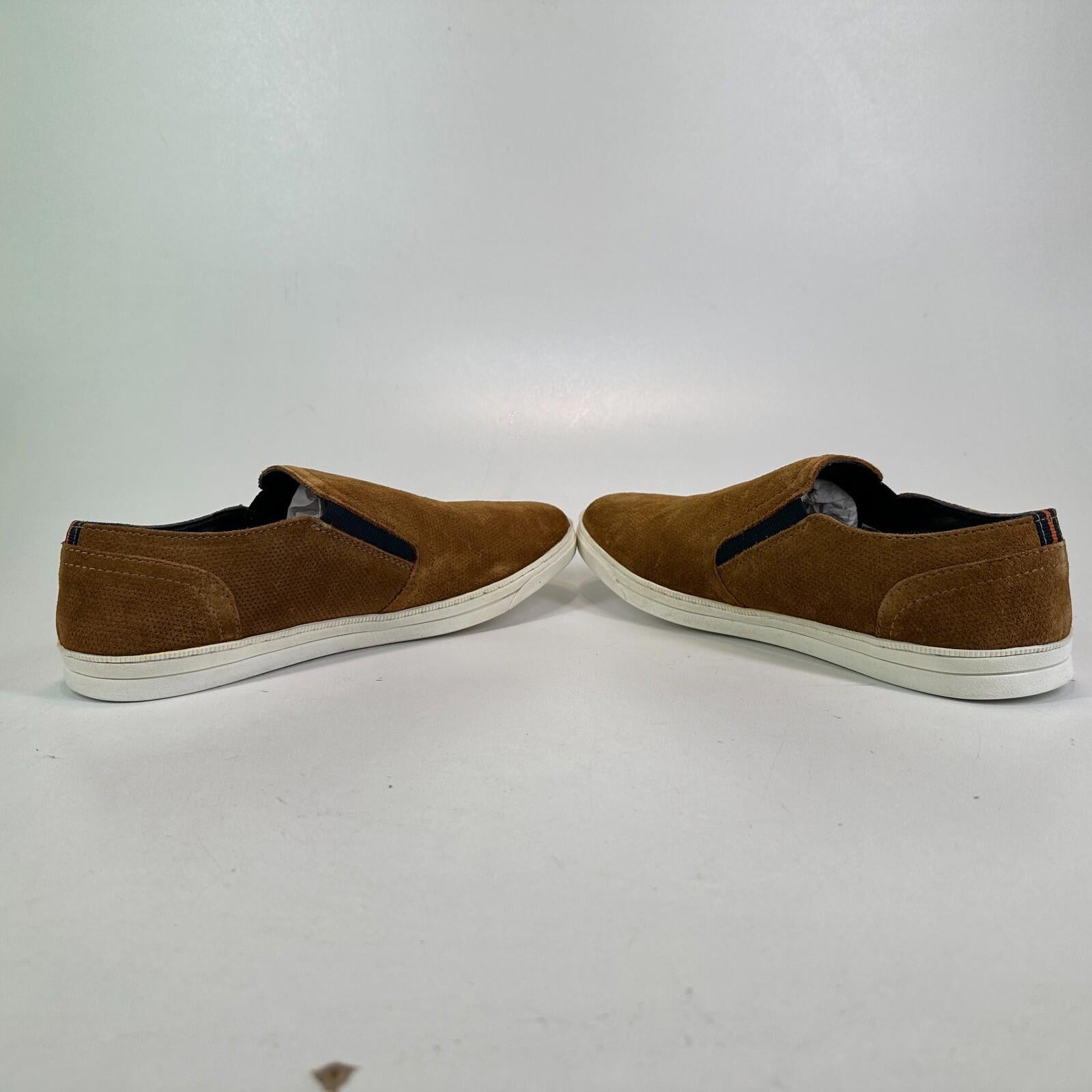 IKON Manor Tan Brown Suede Leather Slip On Shoes Deck Boat Smart Casual size 6