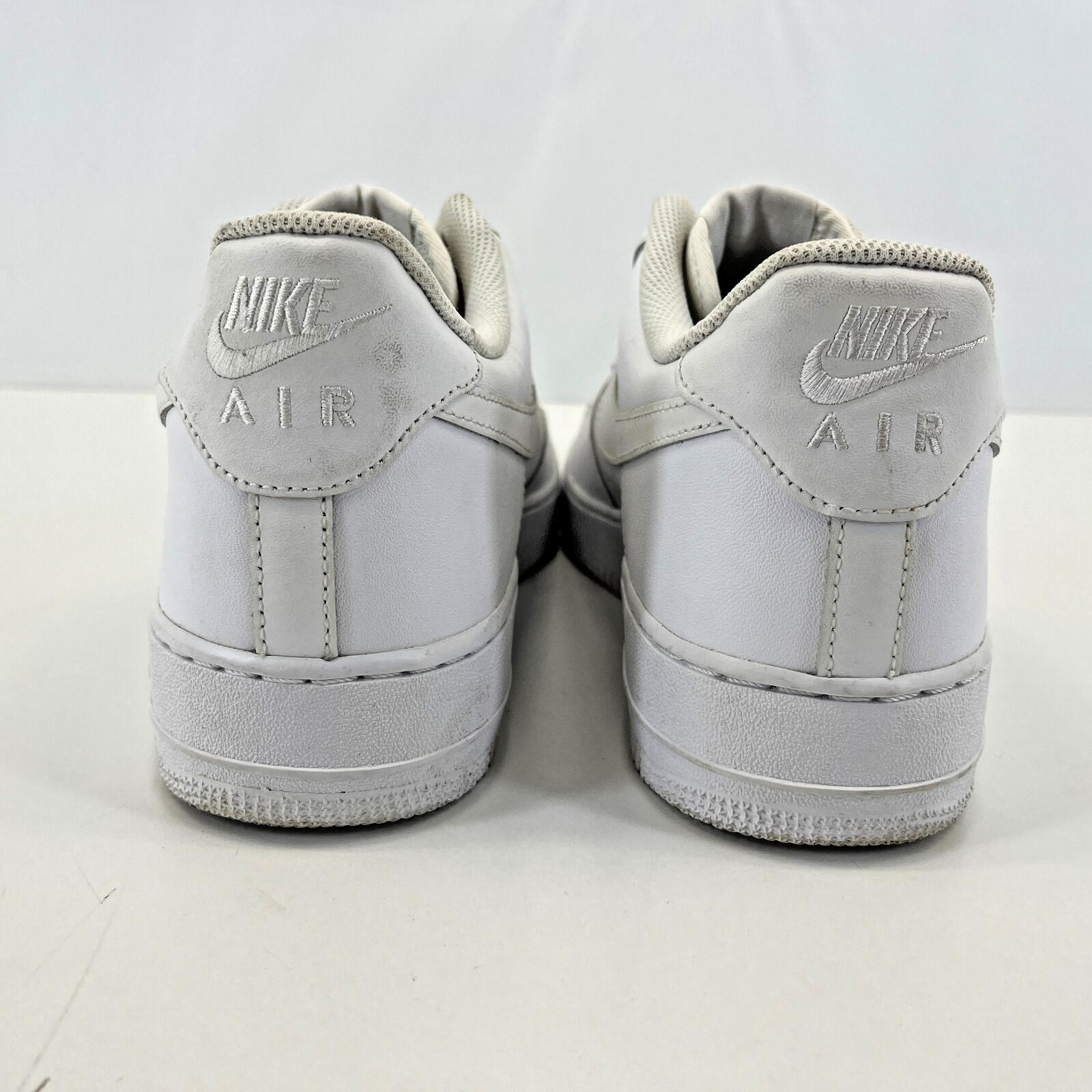 Nike Air Force 1  Trainers in White Leather UK size 11 / EU 46