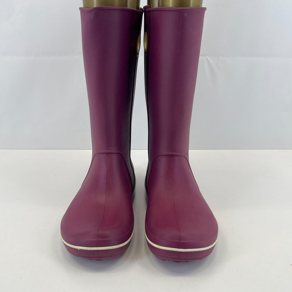 Crocs Women's Crocband Jaunt Wellies in Purple Festival Rain Tall Boots size 7