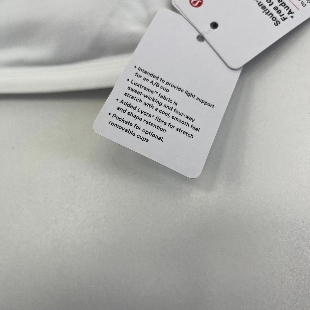 Ladies Lululemon Free to Be Wild Sports Bra White A/B Cup size UK 16 US 12  BNWT