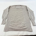 Wrap 100% Cashmere V Neck Jumper Long Sleeve Grey UK size 10 Relaxed Fit