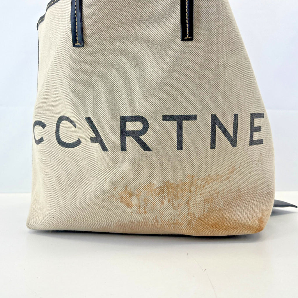 Genuine Stella McCartney Logo Print Organic Tote Shoulder Bag Womens See Details