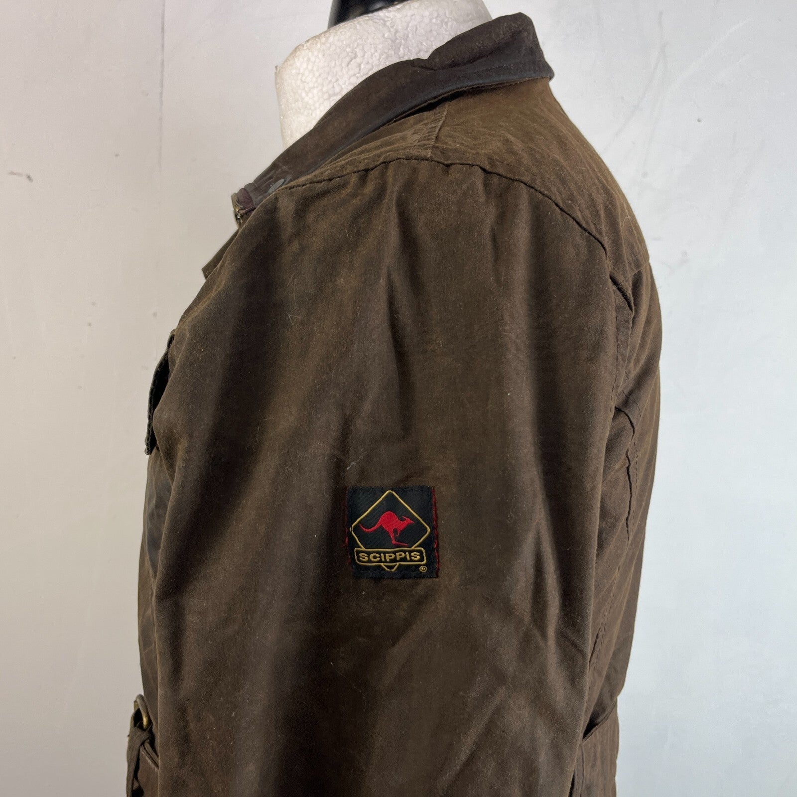 Scippis Australian Adventure Wear Utility Women's Brown Wax Jacket Belted size M