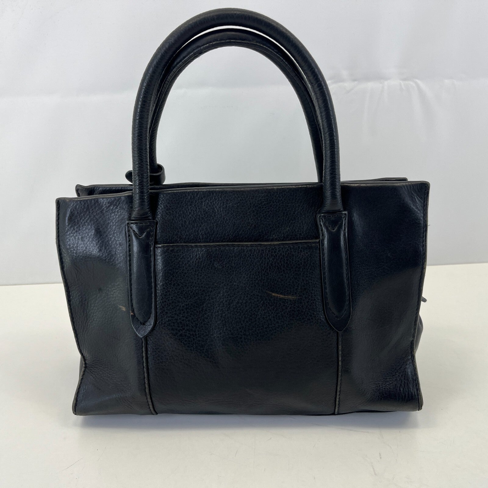 Genuine Radley Nlack Leather Open Top Grab Tote Bag - See Details