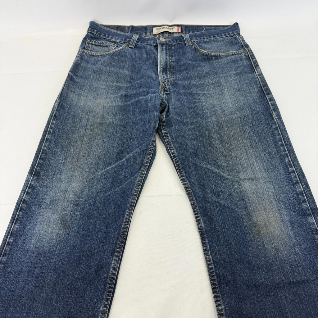 Vintage Levi's 505 Straight Jeans Men's W36" L30" Blue Denim Levi Strauss