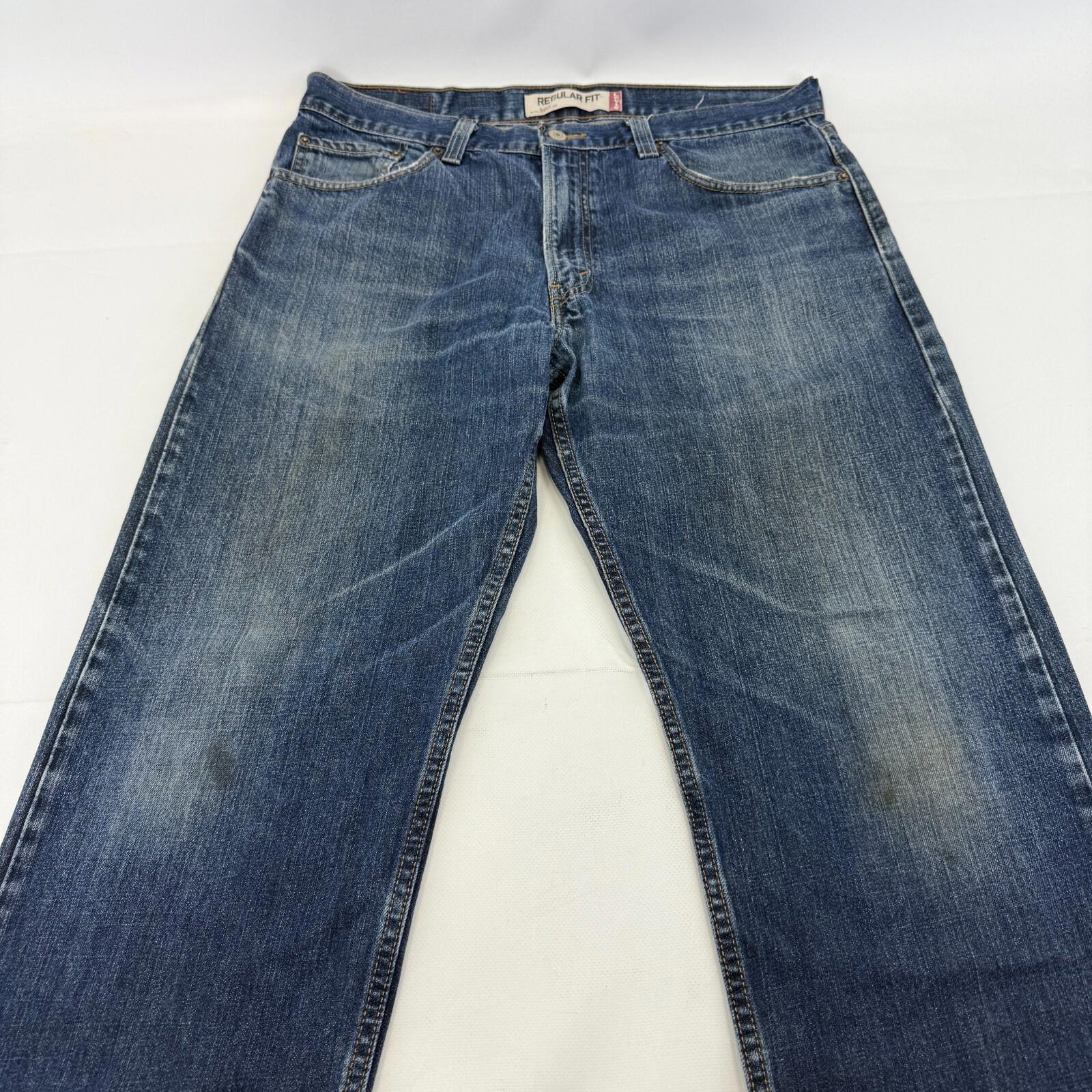 Vintage Levi's 505 Straight Jeans Men's W36" L30" Blue Denim Levi Strauss