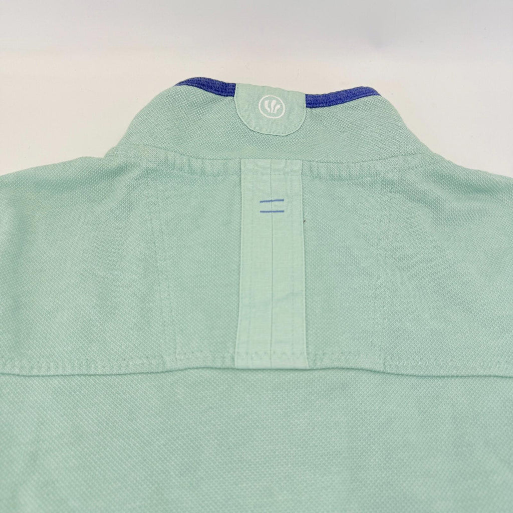 Weird Fish The Airlie Womens Distressed Look Pullover 1/4 Zip Pale Blue size 12