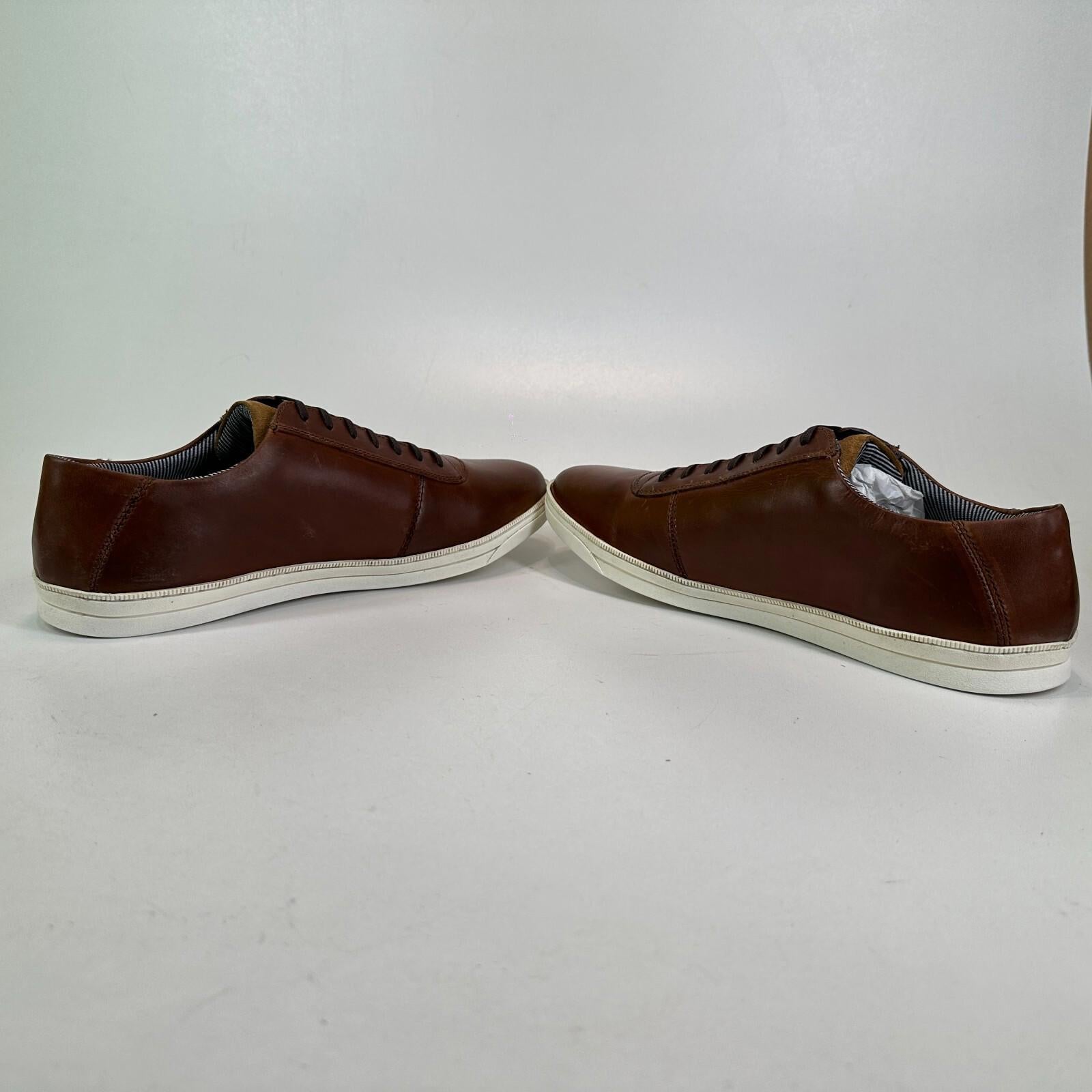 IKON Alton Tan Leather Casual Shoes with White Sole UK size 6 - NEW in Box