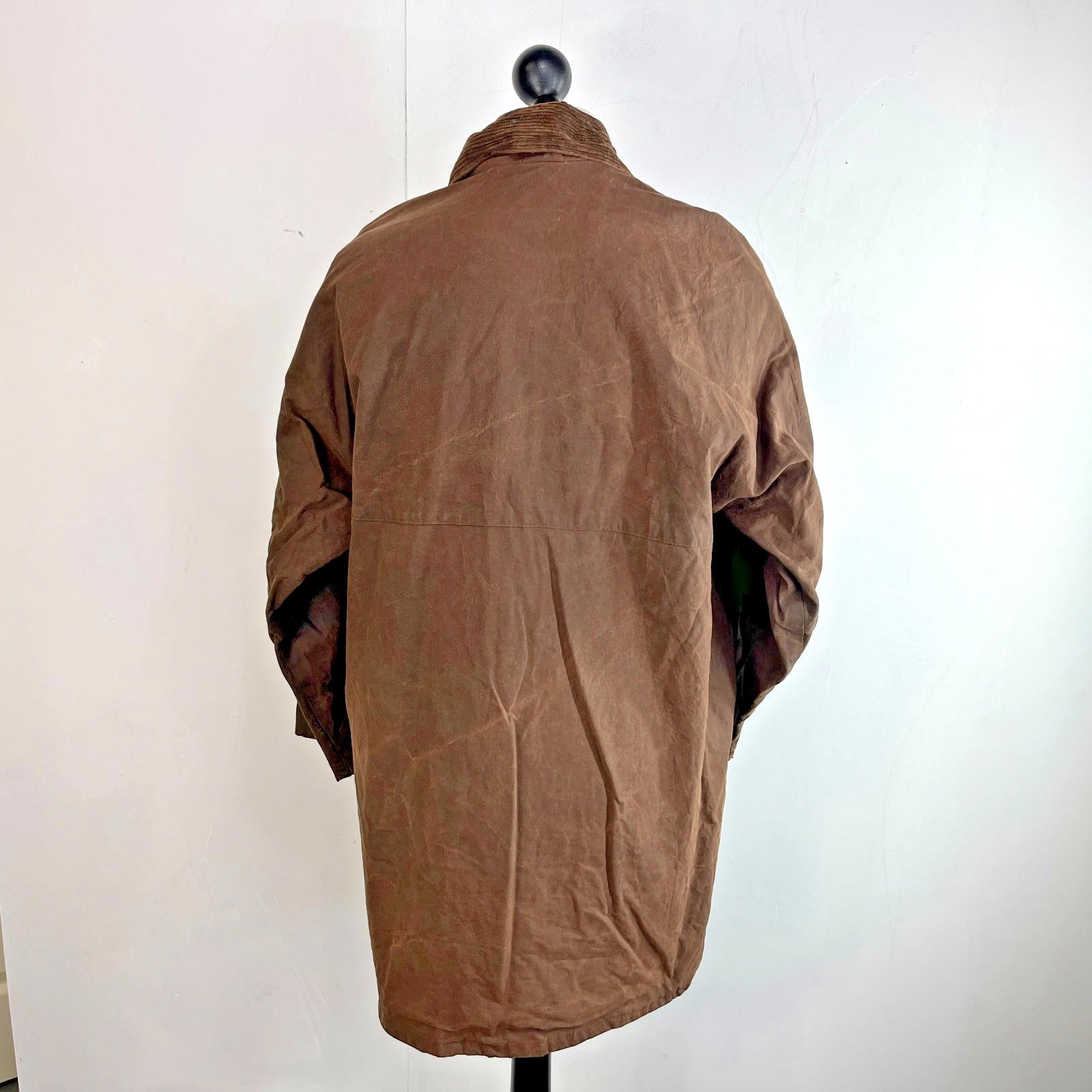 Oxford Blue Outdoor Wax Jacket Chocolate Brown UK Women's size Small