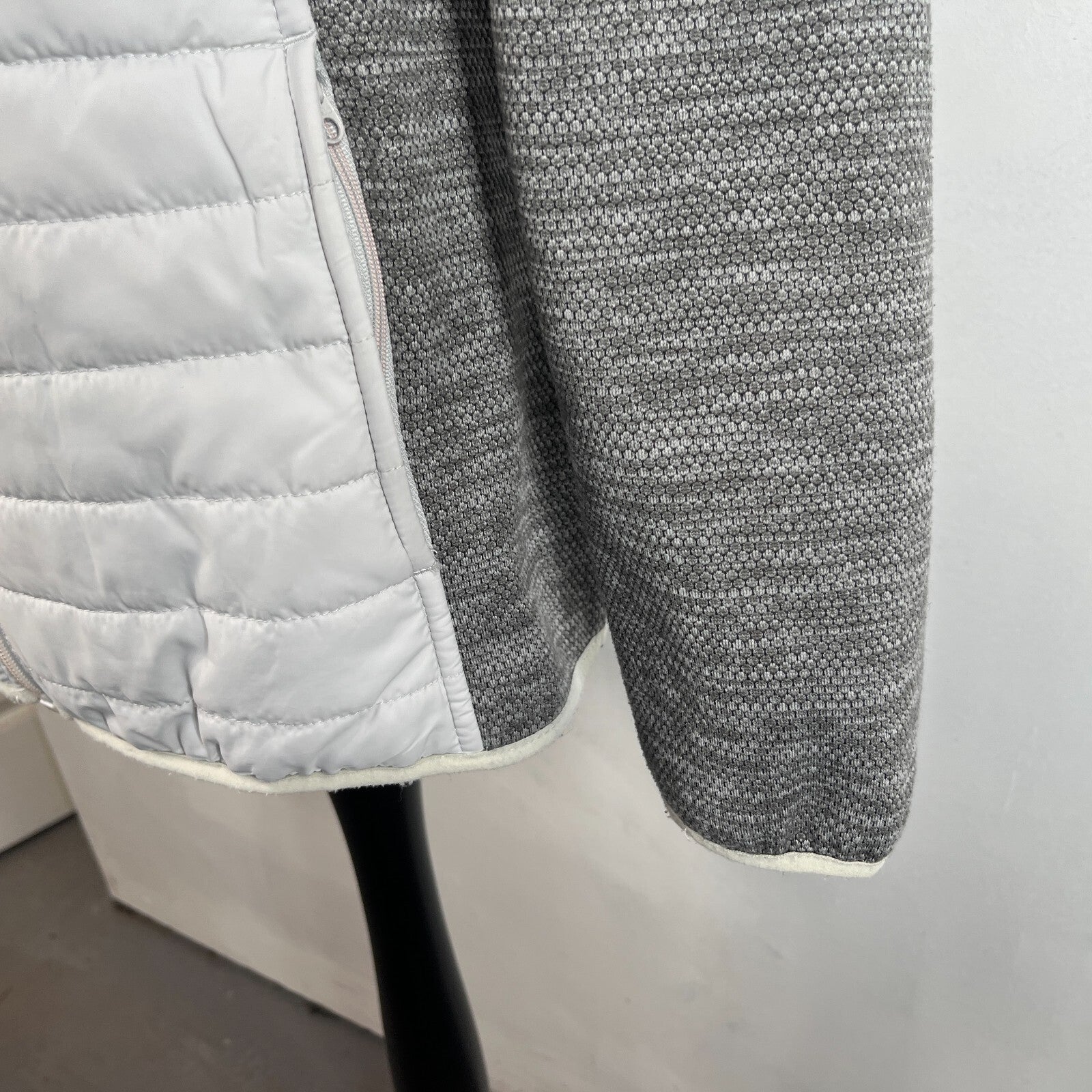 Craghoppers Womens Hybrid Fleece Jacket Grey Padded Quilted Size UK 18 - EU 44