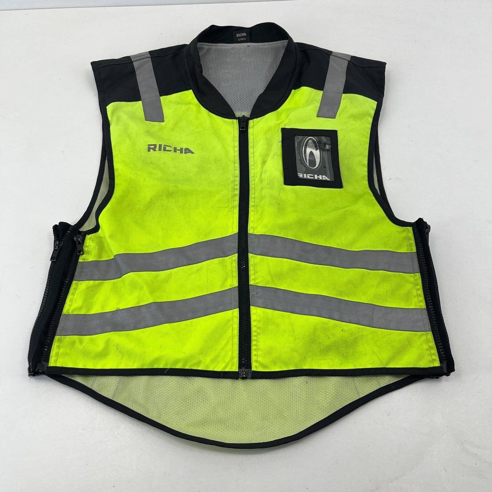 Richa Sleeveless Safety Motorcycle Jacket Motorbike Vest Hi-Vis Yellow size S-L