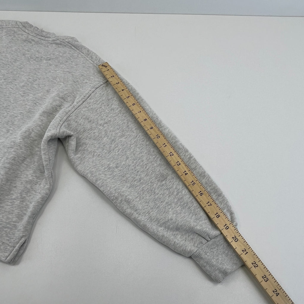 Sweaty Betty Premium Brushed Crew Neck Thick Sweatshirt Light Grey size M/12