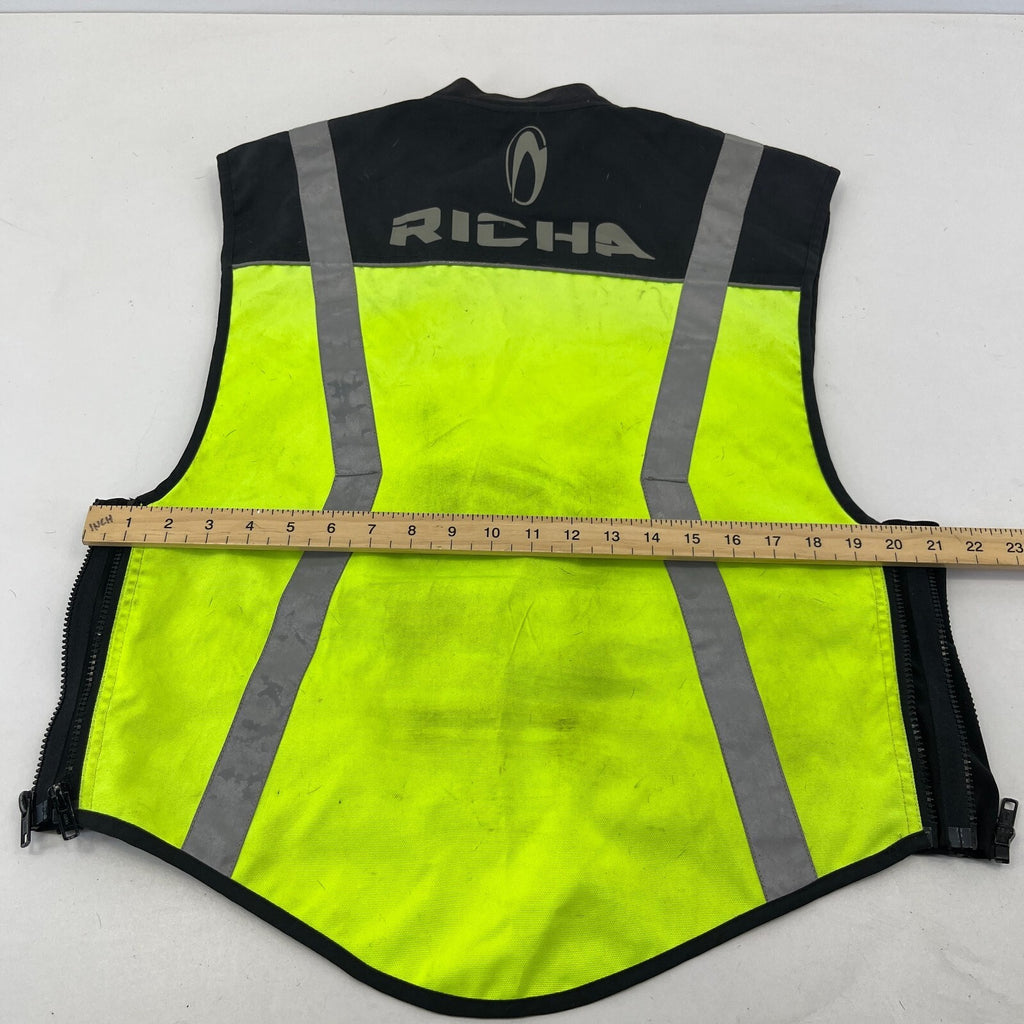 Richa Sleeveless Safety Motorcycle Jacket Motorbike Vest Hi-Vis Yellow size S-L