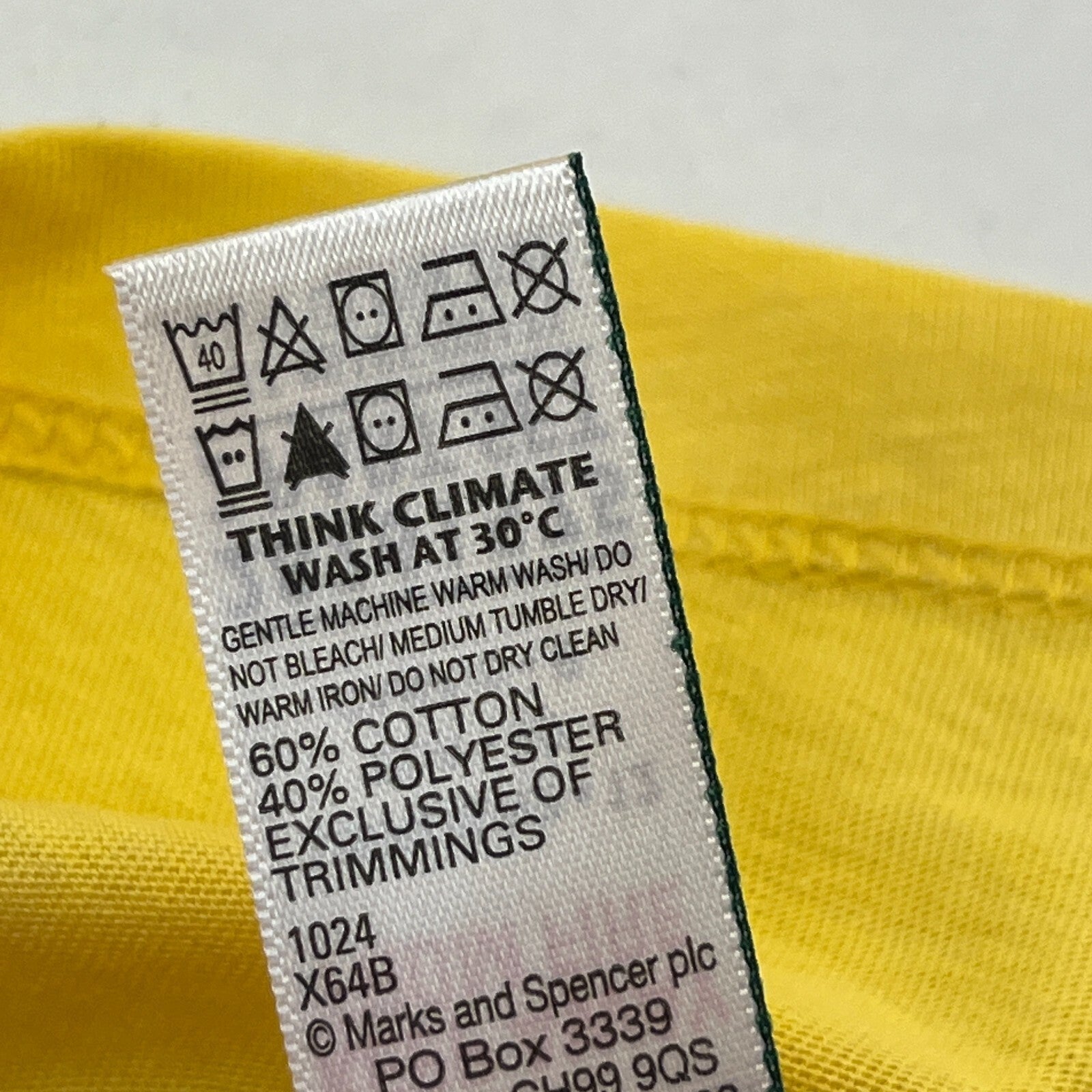 M&S Ladies Pyjama Set size 12 Yellow with Fruit Short Leg Short Sleeve - BNWT