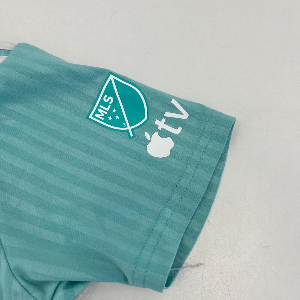 Inter Miami 2024/25 Kids Third Kit Football Shirt Messi 10 Turquoise 12-13 Years
