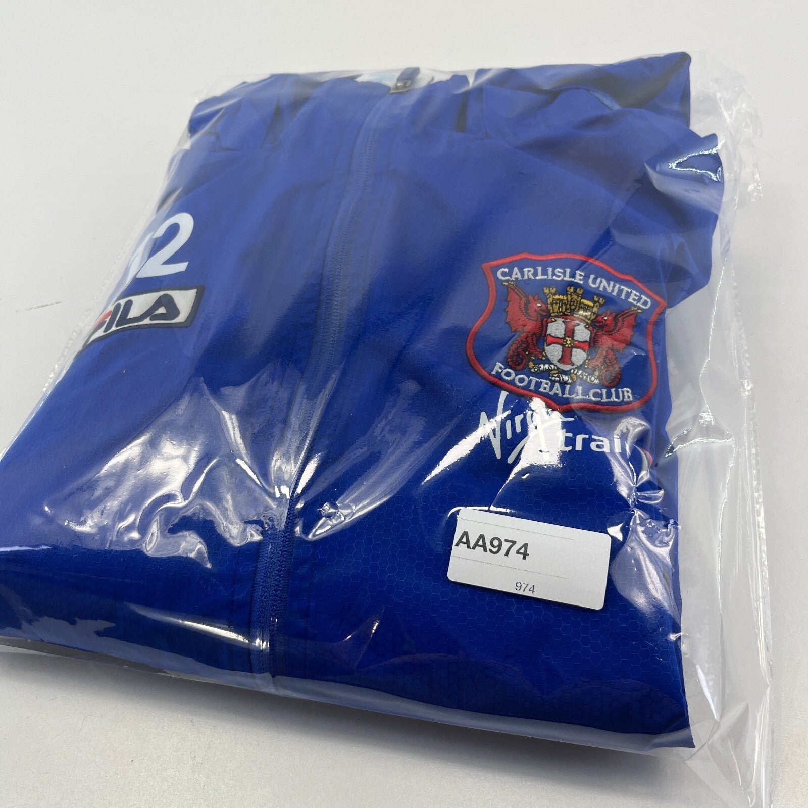 Carlisle United Fila Training Jacket Windbreaker Embroidered Blue size M